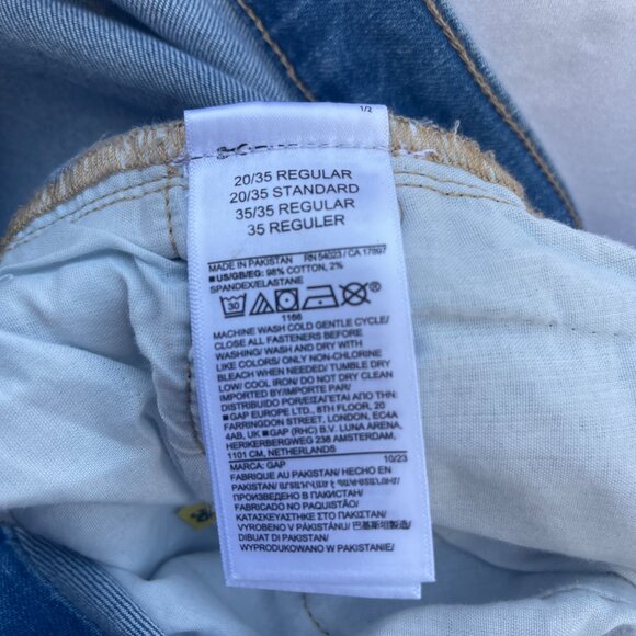 GAP High Rise Wide-Leg Crop Jeans Size 35 (20 Plus ) medium wash - Picture 11 of 12